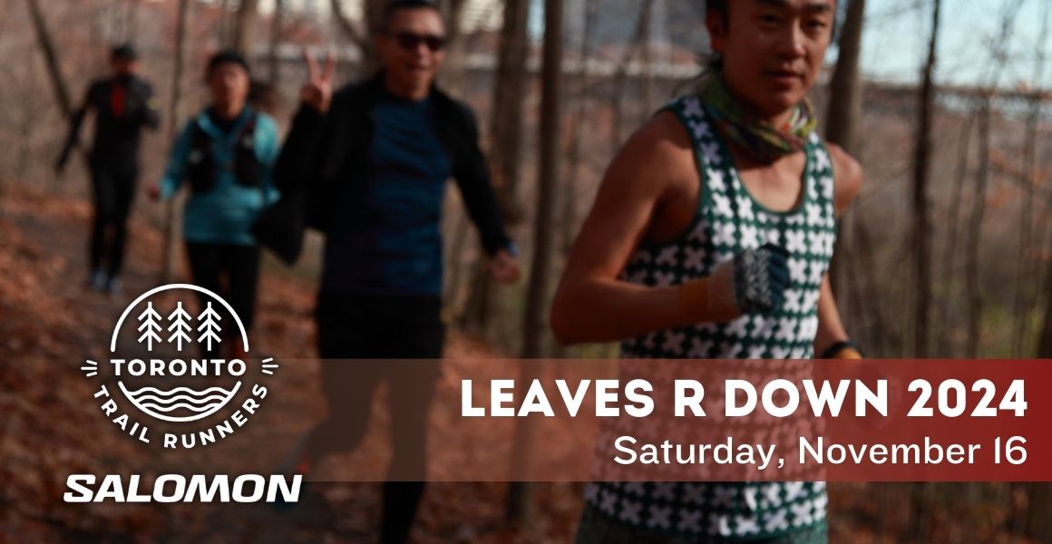 Trail runners having fun in the Don Valley in Toronto.